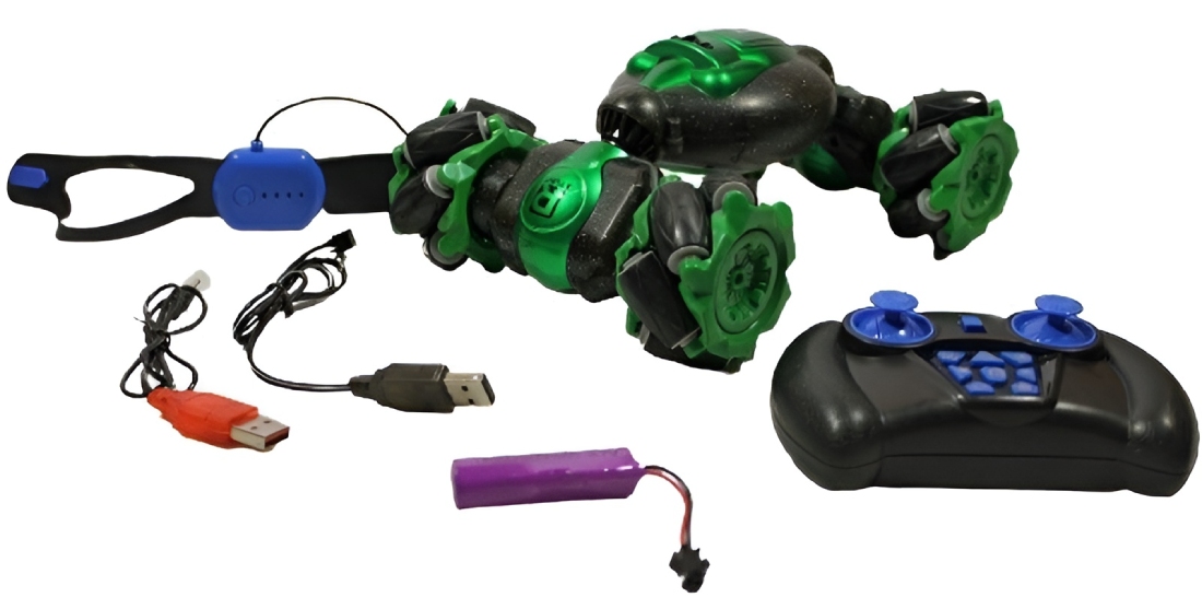 Машинка перевертыш Hyper 1827-5 на Р/У QI JUN, дрифтовые колеса, управление рукой, 4WD 2.4G RTR