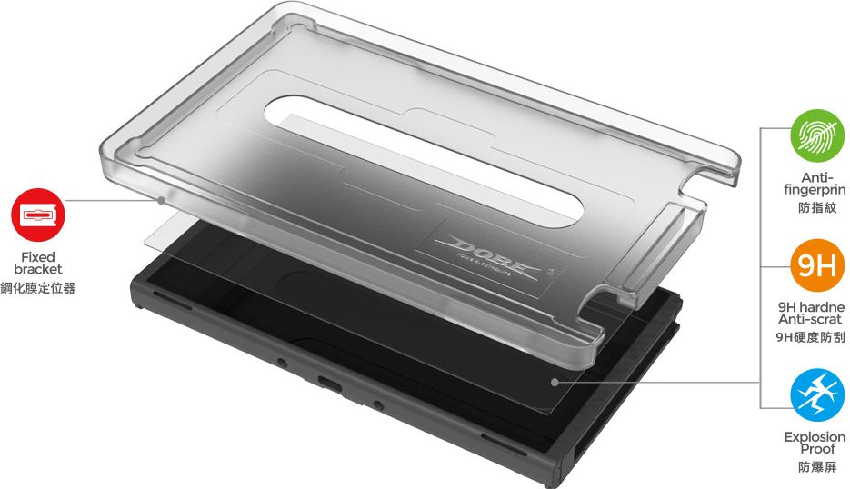 Защитное стекло DOBE для Nintendo Switch OLED (iTNS-1195)