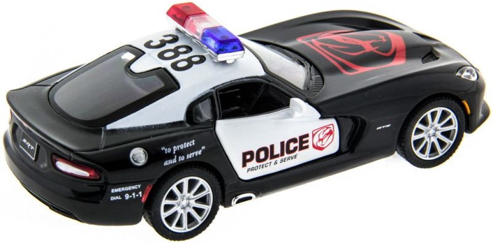 Машина Kinsmart 1:40 SRT Viper Police в асс. инерция (1/12шт.) б/к, KT5363DP