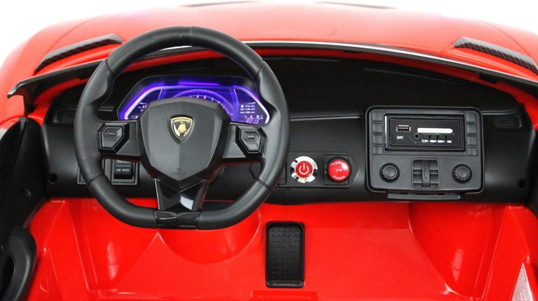Детский электромобиль RiverToys Lamborghini Aventador SVJ (A111MP) красный