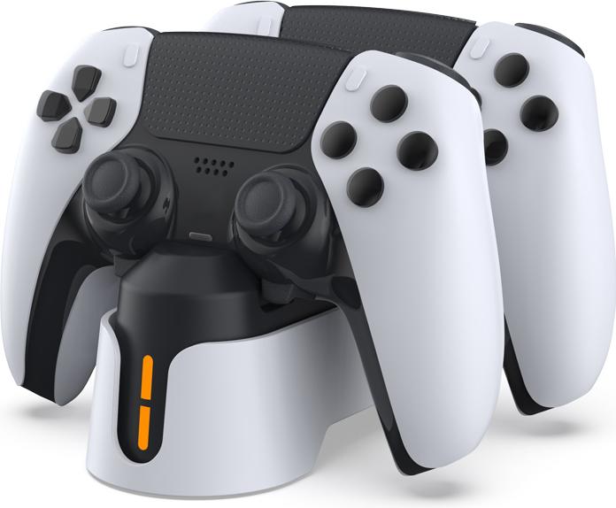 Зарядная станция DOBE для 2-х геймпадов Sony Dualsense (белая) (TP5-1501S)
