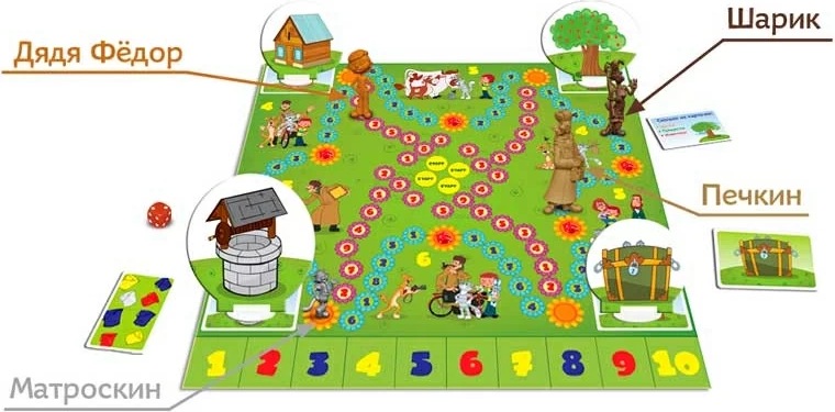 Настольная игра ZVEZDA Простоквашино: Счет до 10 (Обучающая) (ZV-8682)