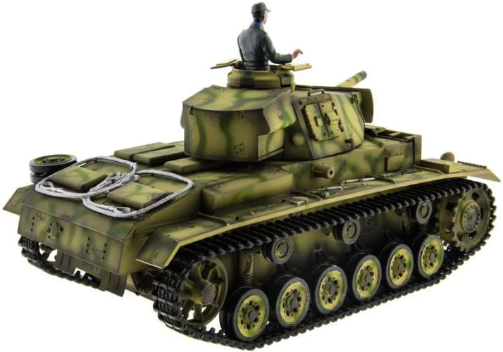 Р/У танк Taigen 1/16 Panzerkampfwagen III (Германия) HC (для ИК танкового боя) V3 2.4G RTR, TG3848-1HC-IR3.0