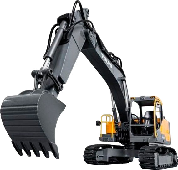 Радиоуправляемая модель Double Eagle экскаватор  Volvo EC160E (1к16) металл 3 в 1 RTR (E598-003)