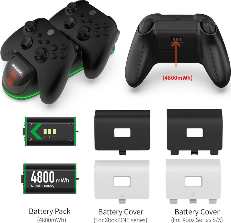 Зарядная станция DOBE для 2-х геймпадов Xbox (TYX-1623X)