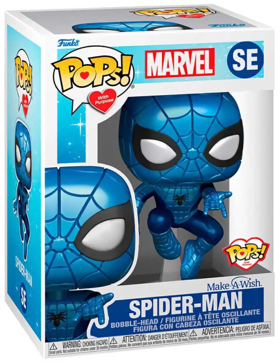 (EU) Фигурка Funko POP! Marvel: Spider-Man Metallic (Make-A-Wish) (63675)
