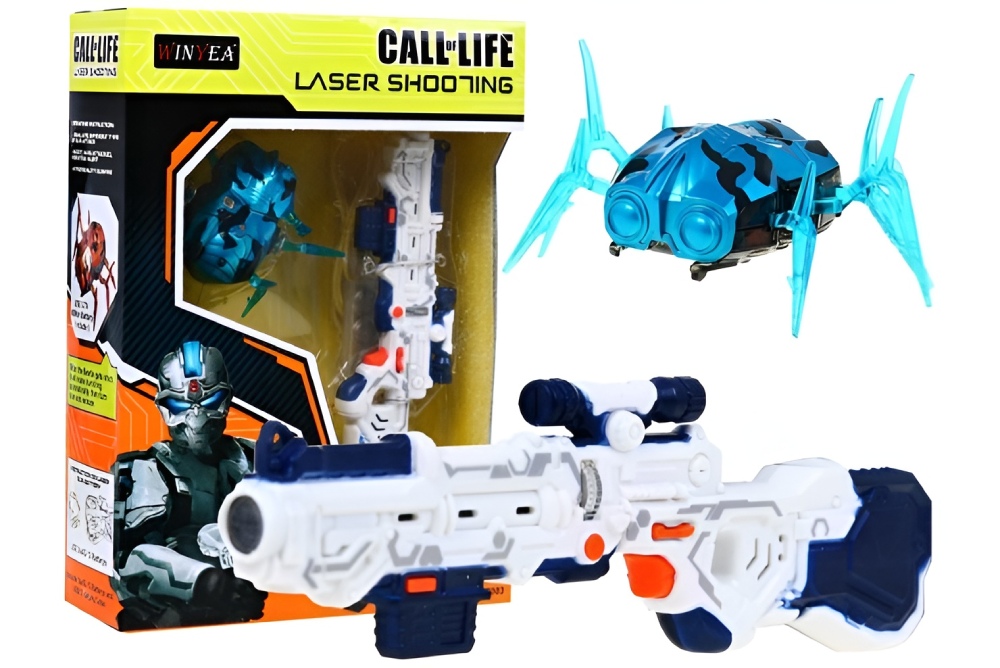 Набор лазерный пистолет с движущейся мишенью Паук на р/у, Winyea W7003