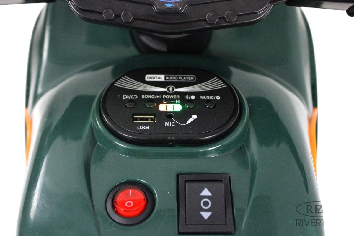 Детский электромотоцикл RiverToys (G004GG-GREEN) зеленый
