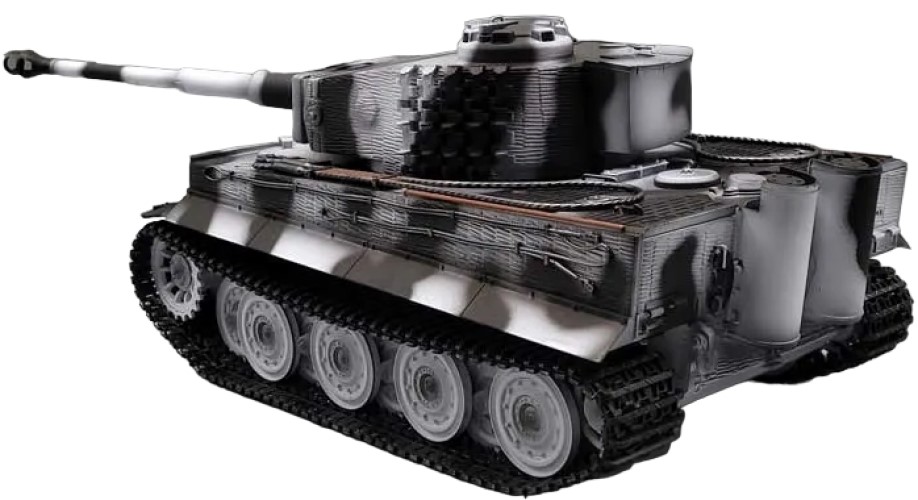 P/У танк Taigen 1/16 Tiger 1 (Германия, поздняя версия) (для ИК боя) V3 2.4G RTR зимний камуфляж, TG3818-BS-IR3.0