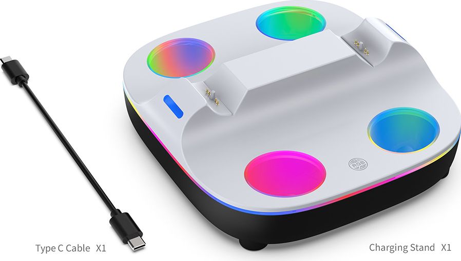 Зарядная станция DOBE для 2-х геймпадов Sony Dualsense (белая) (TP5-35115)