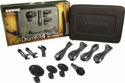 (EU) Набор микрофонов для барабанов Shure PGADRUMKIT4, 4 шт., в кейсе