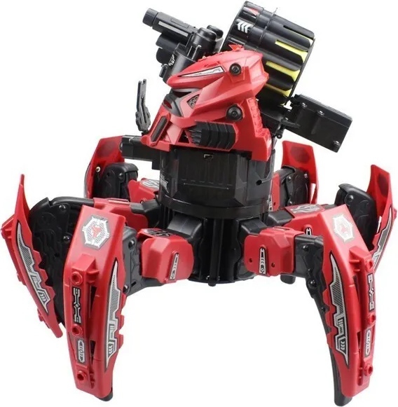 Радиоуправляемый робот Keye Toys Space Warrior паук 9007-1 (Свет, Звук, стреляет дисками и пулями) Red