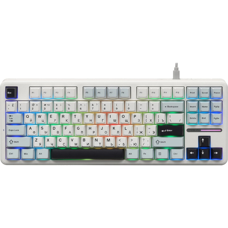 Клавиатура AULA F87 3in1 Reaper свитчи РУС, Сине-бело-тёмно-пурпурная