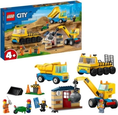 (EU) Конструктор LEGO City Строительные грузовики и кран-разрушитель (60391)