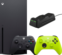 Microsoft XBOX Series X + 2-й геймпад (Electric Volt) + Зарядная станция + 2 аккумулятора + 4 крышки