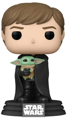 (EU) Фигурка Funko POP! Star Wars: Luke Skywalker with Grogu (482)