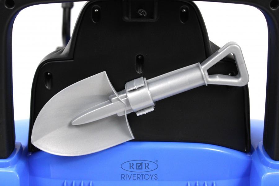 Детский электромобиль RiverToys трактор-погрузчик C004MC синий