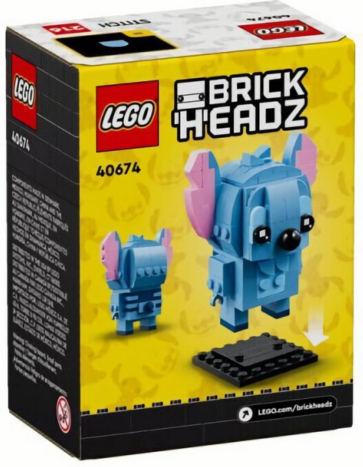 (EU) Игрушка-конструктор LEGO Brick Headz Стич (40674)