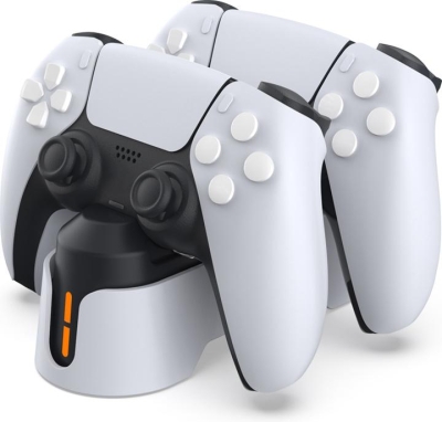 Зарядная станция DOBE для 2-х геймпадов Sony Dualsense (белая) (TP5-1501S)