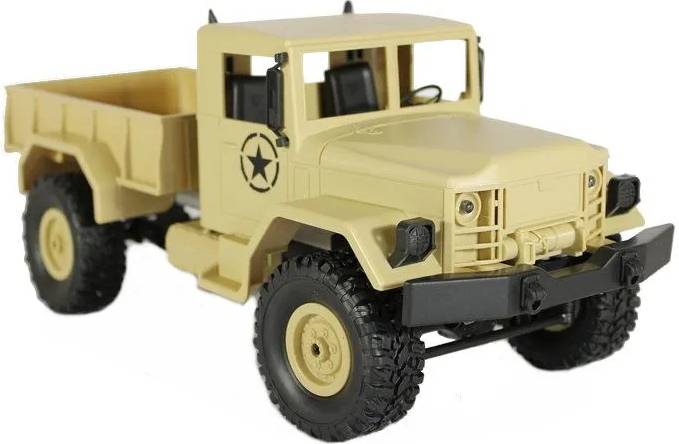 Радиоуправляемая модель MN Model военный грузовик MN-35Y 4WD (1к16) песочный (MN-35Y)