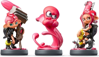 Набор из 3-х фигурок Amiibo Octoling Boy, Octoling Girl, Octoling Octopus (Splatoon 2 Collection)