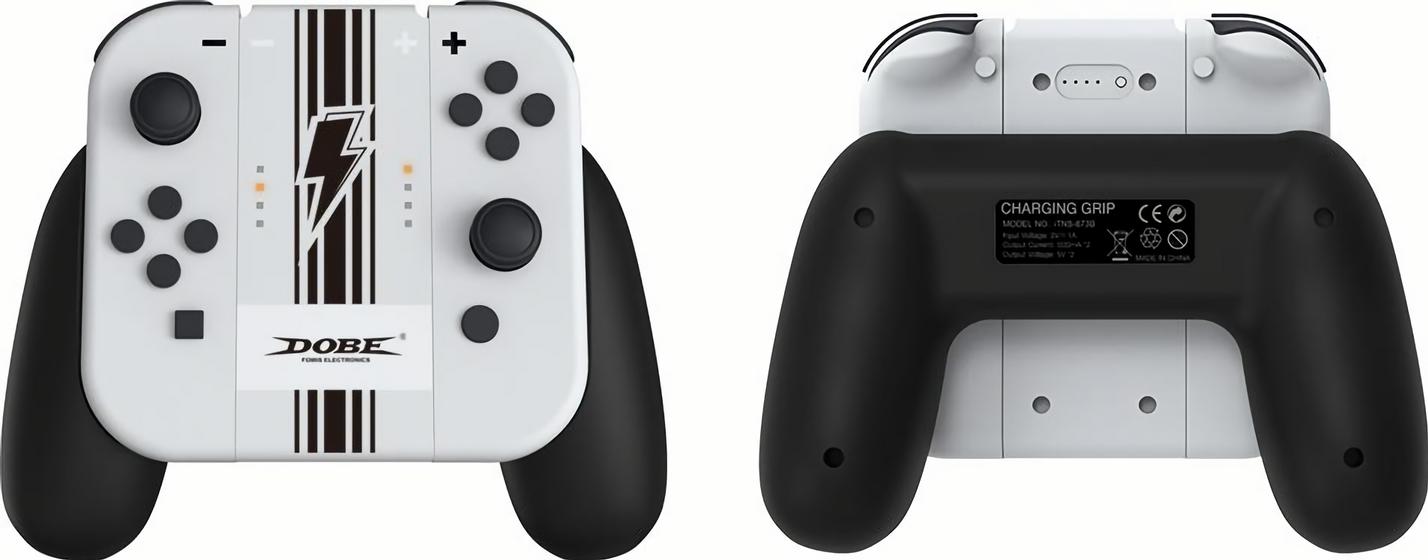 Подзаряжающий держатель DOBE для Nintendo Switch Joy-Con (белый) (iTNS-873B)
