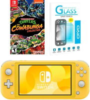 Nintendo Switch Lite Yellow 32GB  + 2 защитных стекла + Игра Teenage Mutant Ninja Turtles: The Cowabunga Collection