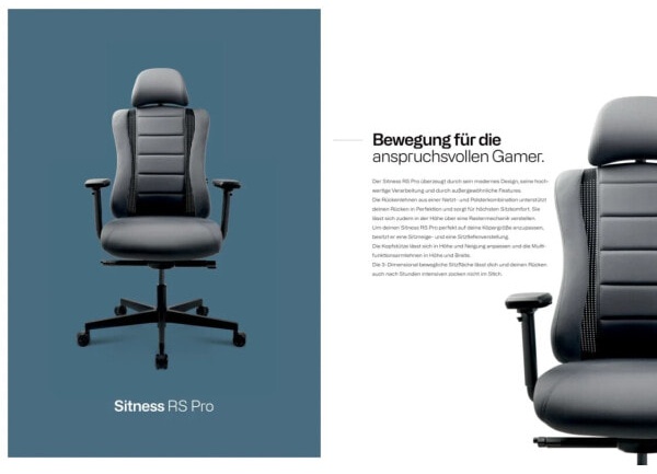 (EU) Игровое кресло Sitness RS PRO, 241552444, Серое