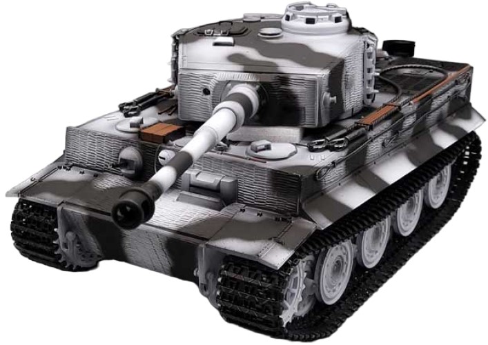 P/У танк Taigen 1/16 Tiger 1 (Германия, поздняя версия) (для ИК боя) V3 2.4G RTR зимний камуфляж, TG3818-BS-IR3.0