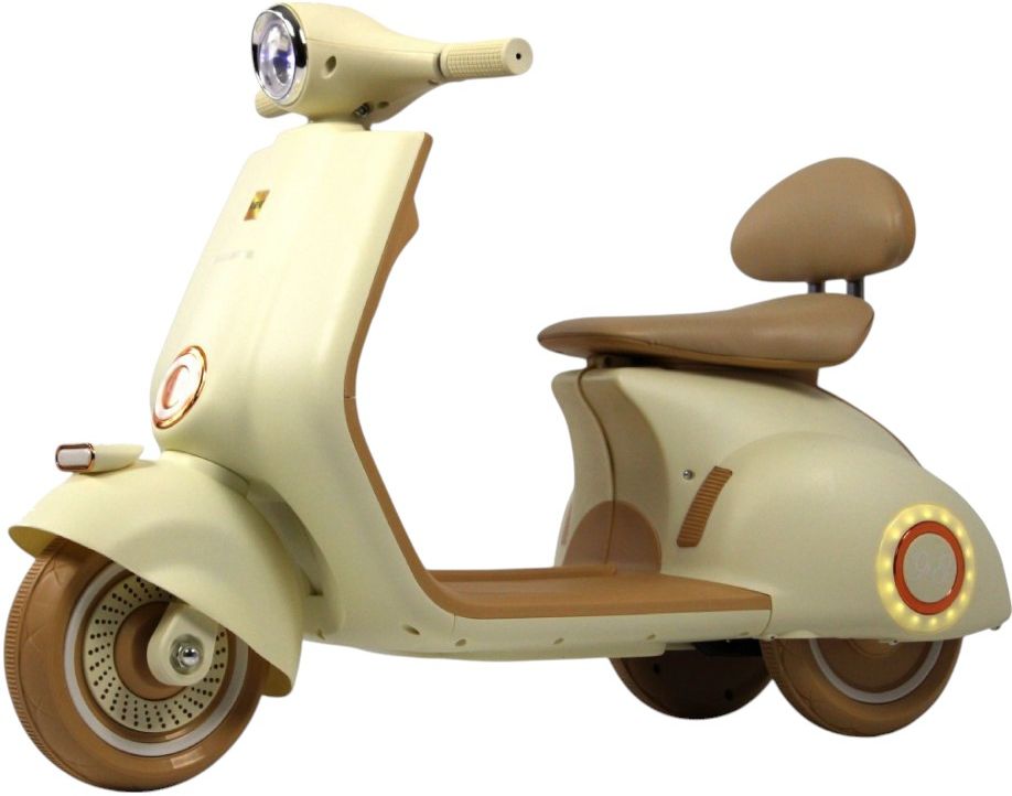 Детский электроскутер RiverToys (K444PX-A-BEIGE) бежевый