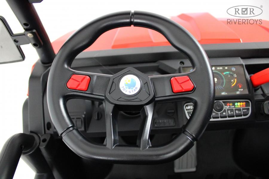 Детский электромобиль RiverToys H005HH красный
