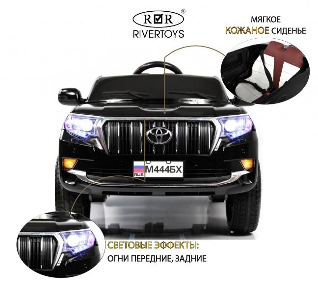 Детский электромобиль RiverToys М444БХ черный глянец