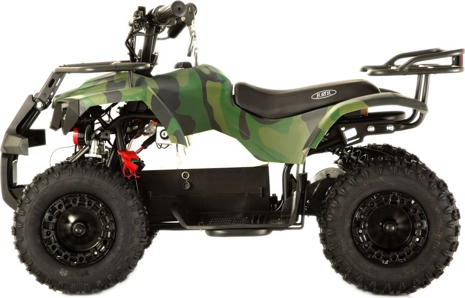 Детский электроквадроцикл RiverToys TIKI зеленый камуфляж