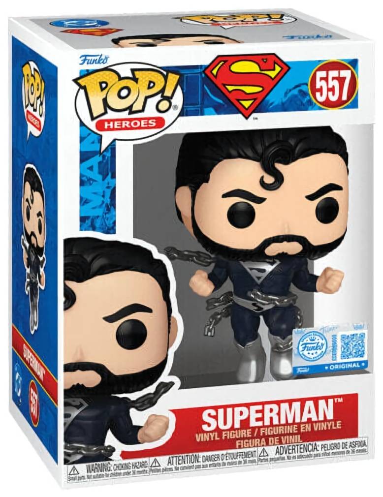 (CN) Фигурка Funko Pop! Heroes: DC - Superman (Black Battle Suit Edition) (557)