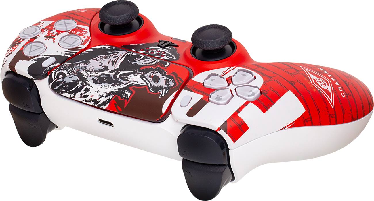 Кастомизированный геймпад Sony DualSense Спартак.Чемпион