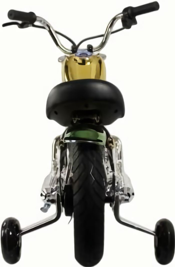 Детский электромотоцикл M777ML-B зеленый хром