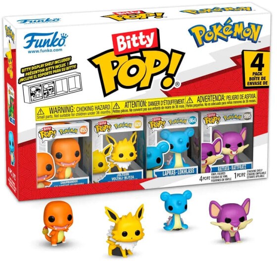(EU) Фигурка Funko POP! Bitty POP!: Charmander, Jolteon, Lapras, Rattata (4-Pack) (81133)
