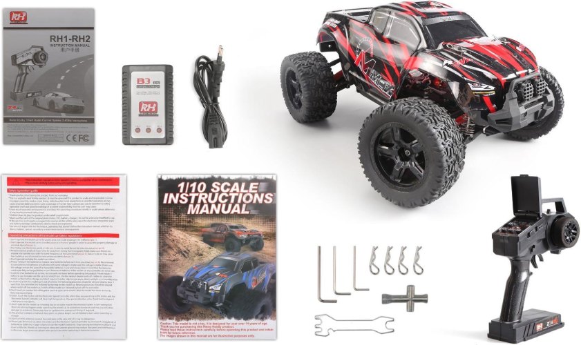 Радиоуправляемая модель Remo Hobby монстр MMAX PROLi-Po 4WD (1к10) красный (RH1031PRO-RED)