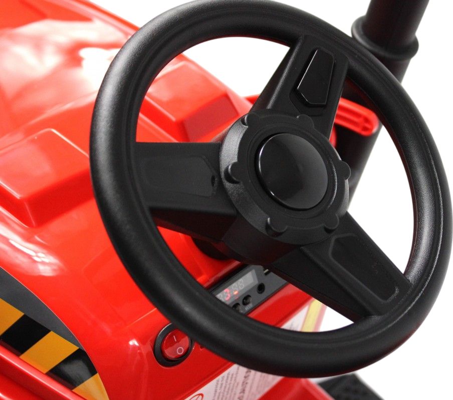 Детский электромобиль RiverToys трактор-погрузчик T333TT красный