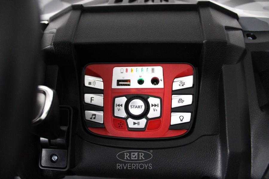 Детский электромобиль RiverToys P333PP (Buggy) серый камуфляж