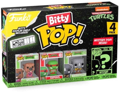 (EU) Фигурка Funko Bitty POP! Teenage Mutant Ninja Turtles Series 3: Splinter, Raphael, Rocksteady & Mystery (71509)