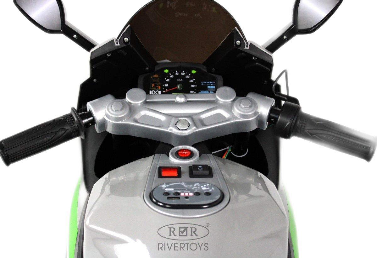 Детский электромотоцикл RiverToys C005MC серый