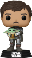 Фигурка Funko POP! Bobble: Star Wars Mandalorian: Mandalorian with Grogu (54525)