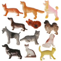 Игрушки пластизоль набор домашних животных 12 шт. в асс.пакет ИГРАЕМ ВМЕСТЕ в кор.8*24наб HB2549