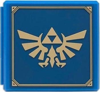 Кейс HORI на 12 игровых карт + 12 microSD Zelda (Синий) для Nintendo Switch