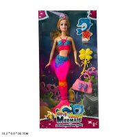 Кукла русалка с аксесс., со светом, в ассорт., гнутся руки и хвост YX206 в кор. в кор.2*45шт D129-H30508