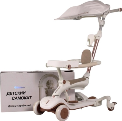 Детский cамокат-беговел RiverToys (HB-111-A) (белый)