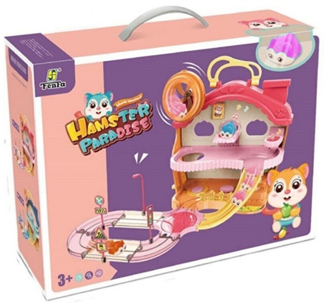 Игровой набор Fenfa "Город хомяков" Розовый хомяк и дом (1619B)