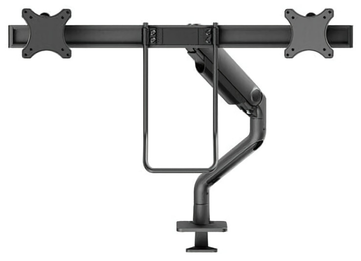 (EU) Аксессуар для монитора Neomounts DS75S-950BL2 NEXT One Настольное Full Motion крепление для 2 мониторов (газлифт, 17-32", 8 кг/экран, VESA 75/100) , Чёрный