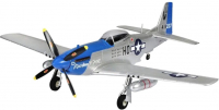 Радиоуправляемая модель самолет Top RC top018D P-51D Pro синий 750мм flight controller PNP